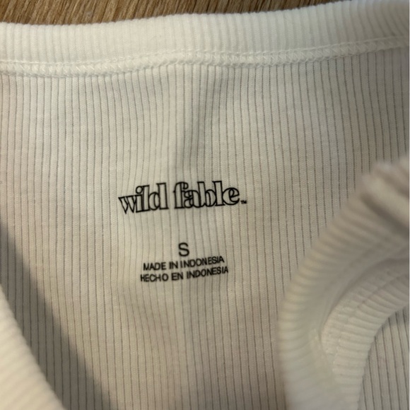 wild fable White Ribbed Cropped Tank - Picture 3 of 3
